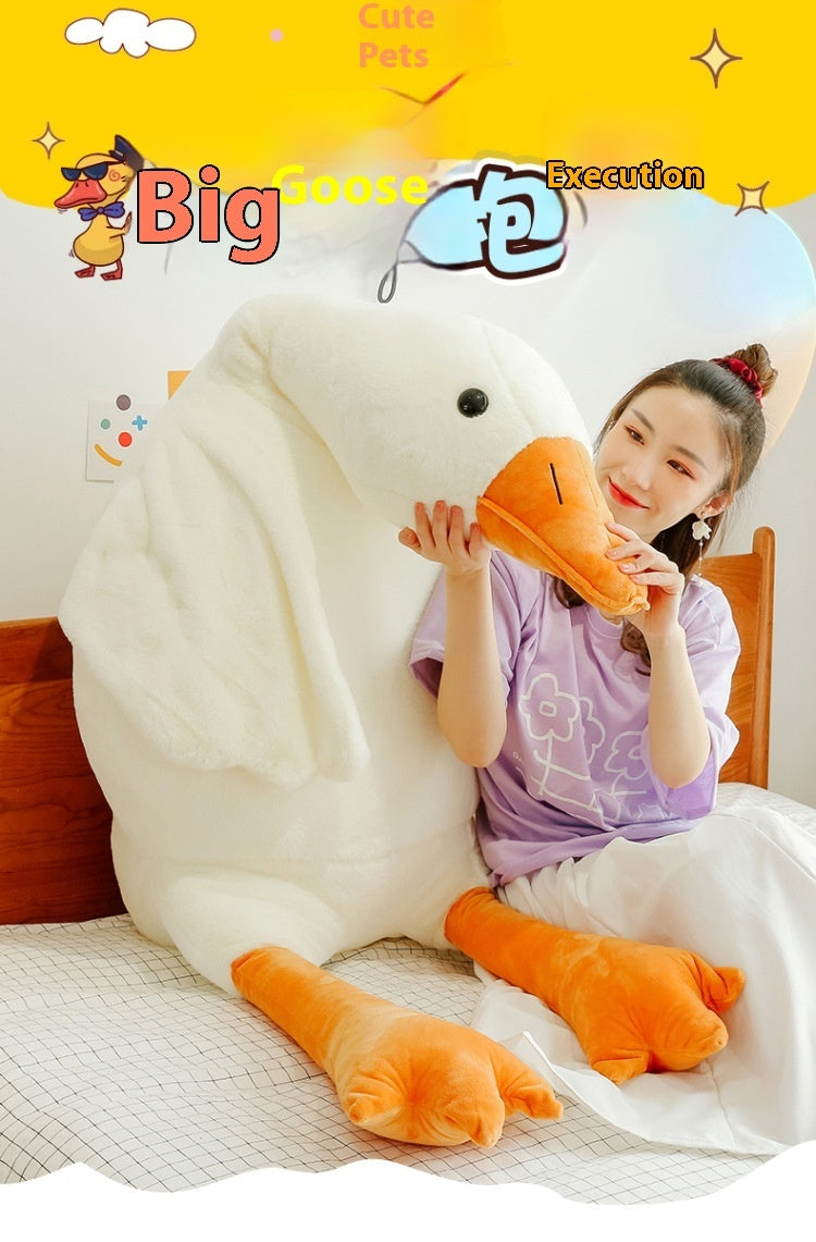 White Geese Pillow Plush Toy Cute and Big !