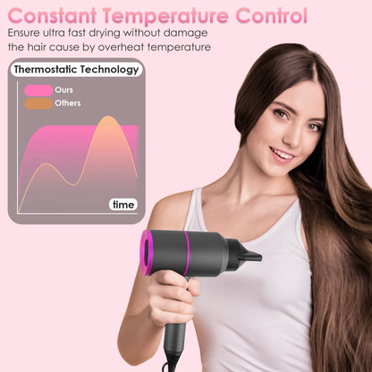 Hair Dryer Cool Warm Hot Wind With Diffuser Concentrato 1800W